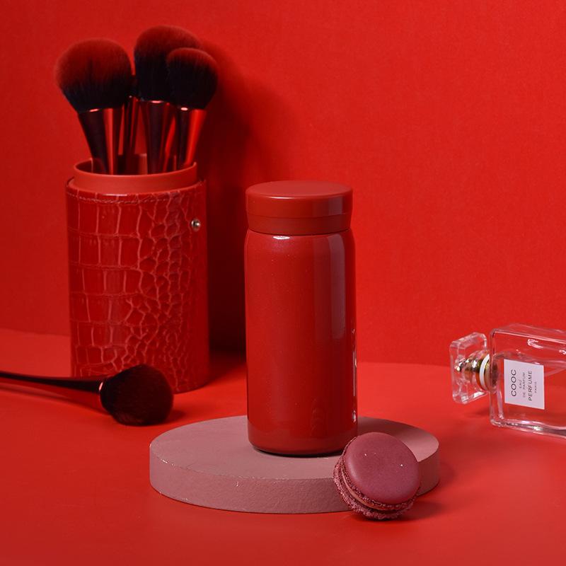 Stainless Steel Thermos Cup, Portable Mini Carry-On Water Cup Girl Pocket Cup