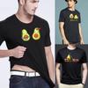 Men's Top Summer Fashion Short-sleeved Men's T-shirt Avocado Printed O-Neck Short-Sleeved Loose Casual Street Top Tees Clothing