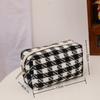 Fashion Canvas Makeup Lip Gloss Bag Cute Girl Cosmetic Bag Makeup Handbag Portable Scottish Travel Stationery Pencil Bag