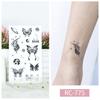 Women Sexy Temporary Tattoo Stickers Black Roses Pattern Full Flower Design Used for Arm Body Art Big Large Fake Tattoo Stickers