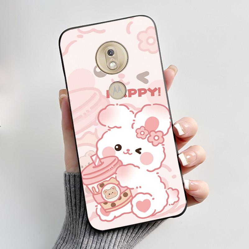 Shockproof Phone Case For Motorola Moto G7 Play Silicone Jelly Black Case Viral Butterfly Rose Printed Floral Protective Cover
