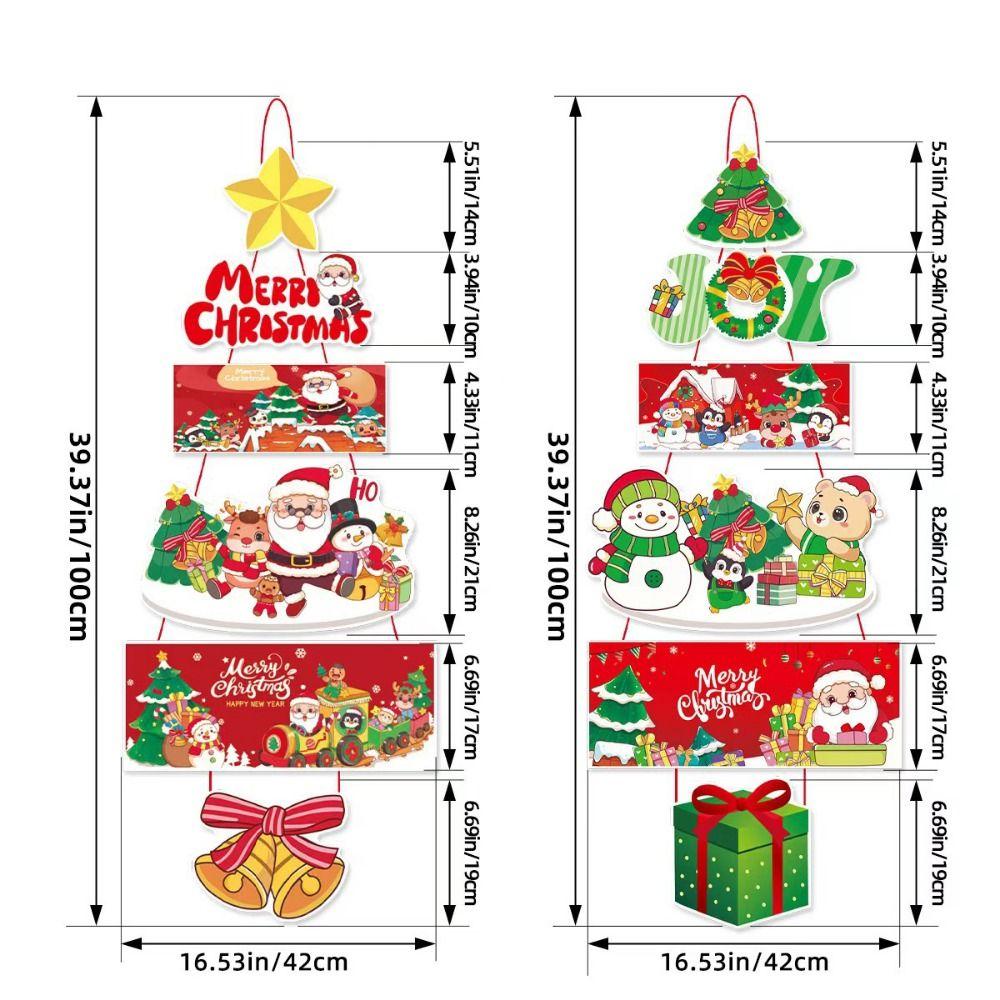 Santa Clause Merry Christmas Door Hanger Multicolor Christmas Tree Ornament  Home Decoration