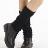 CITYPOPZ [CP] Knit Leg Warmer Winter Boots [BLACK] Daily Socks Ver.