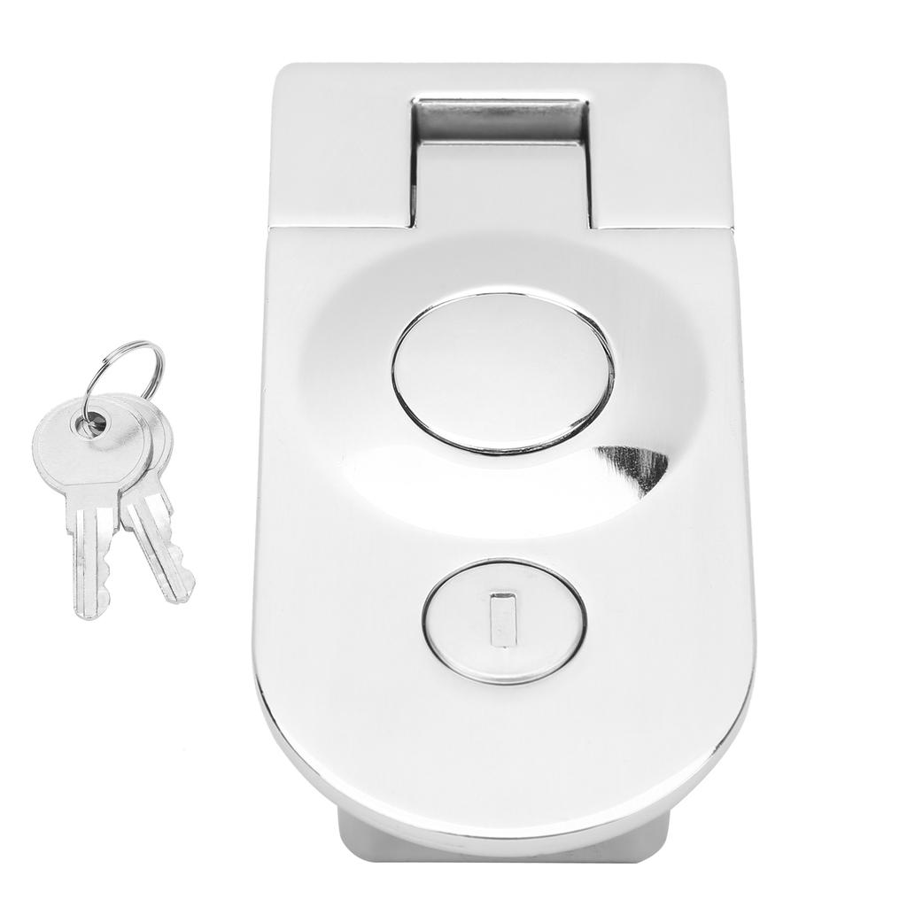 Compression Latch with 2‑Key Zinc Alloy Lock for Motorhomes Yachts Trunks Trash Cans Warehouse Doors