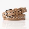 Woman Belts Fashion For Big Metal Hole Novelty Waistbands Metal Style Belts Teenagers Jeans Trousers Accessories