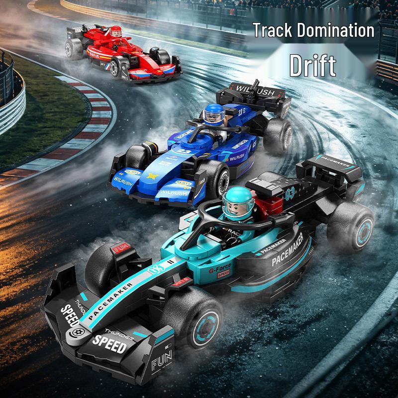 F1 Formula Six Гоночный Автомобиль Заводной Спортивный Автомобиль Модель из Строительных Блоков Образовательная Игрушка-Пазл для Детей - Качественная Игрушка для Мальчиков с Бесплатной Доставкой