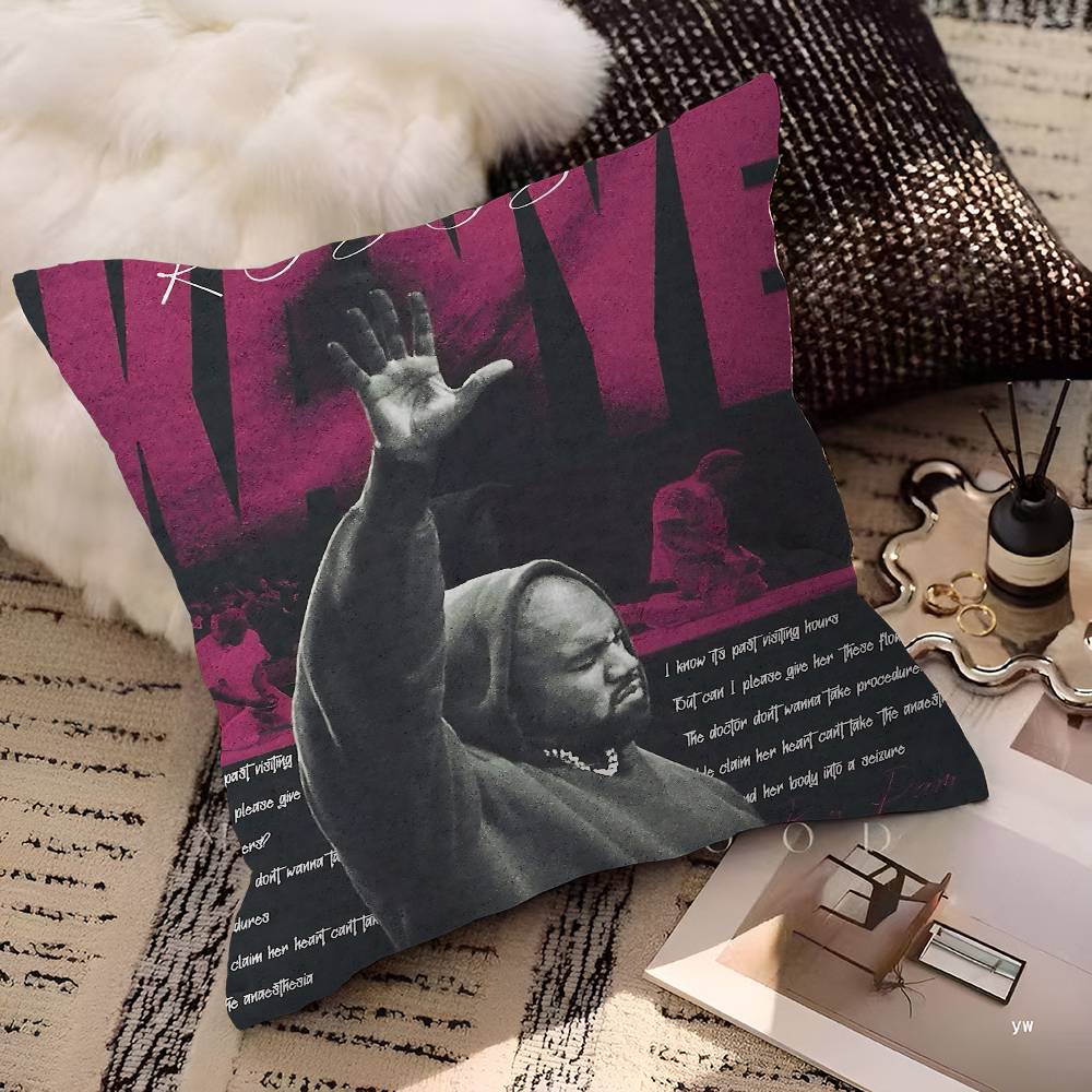 Подушка-чехол для подушки с изображением рэпера K-Kanye W-West Наволочка Декор гостиной дивана дома
