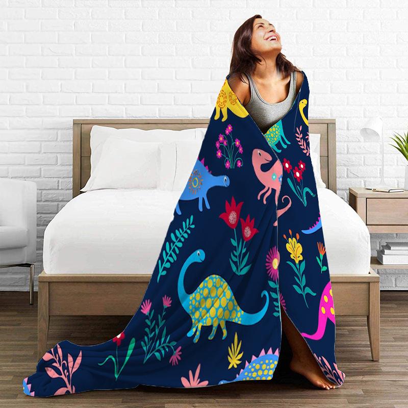 Printed Blanket Comfortable Soft Sofa Talk Blanket