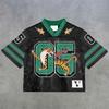 Футболка Y2K American Harajuku Hip Hop Fashion Football Jersey Streetwear Vintage Casual Breathable Splicing Free Short Sleeve