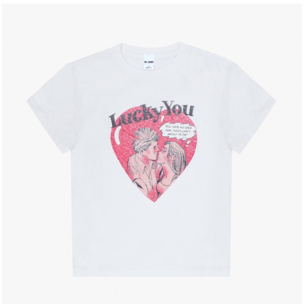 Re Done Women S clASSic LUcky U Tee 024 02wcgt269 A