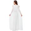 Amazon Statue of Liberty Ancient Greek Mythology Figure High Slit Sexy White Goddess Dress