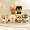 20cm Mini Dog Plush Doll Bichon Corgi Husky Shiba Dog Chow Chow Yorkshire Plush Doll for Boys and Girls Holiday Gift