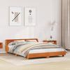 Solid Wood Bed Frame without Mattress Wax Brown 120 x 200 cm Pine Wood