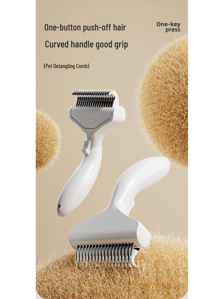 Cat & Dog Detangling De-shedding Brush - Stainless Steel Hair Removal Comb