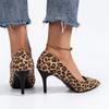 Fashion Women's Shoes 2024 Brand Slip-on Women's High Heels Fashion Leopard Print Office and Career Sexy Pointed Toe Heels Women Zapatos