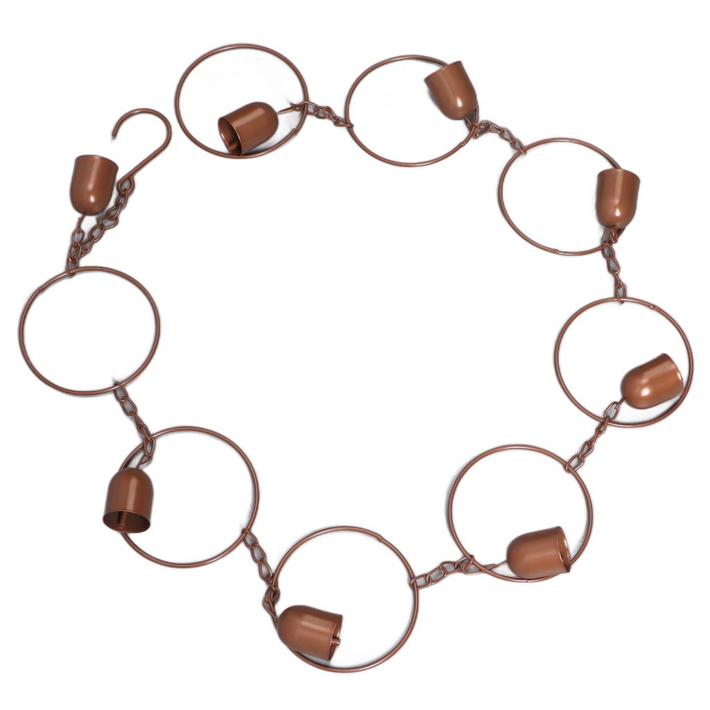 Hanging Rain Chime Metal Beautiful Sound Decorative Bell Shaped Rain Chain for Gutter Drainage