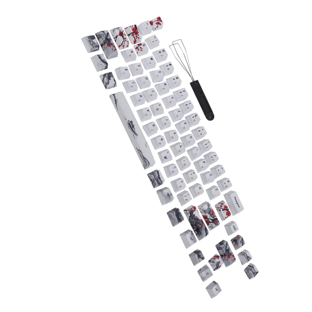 Колпачки клавиш PBT 5-сторонние сублимационные 71 клавиша колпачки для механических оптических клавиатур(английский