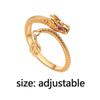 Alloy Dragon's Tail Qiankun Lucky Ring Adjustable Dragon Shaped Open Ring NewYear Gifts Tail Ring