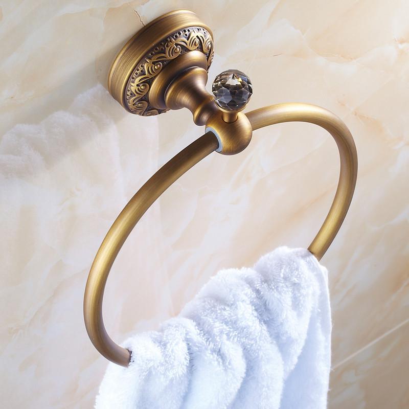 New Arrival Euro Style Wal-mount Antique Bronze Towel Ring Classic Bathroom Accessories Bath Towel Holder Bath Hardware 3707F