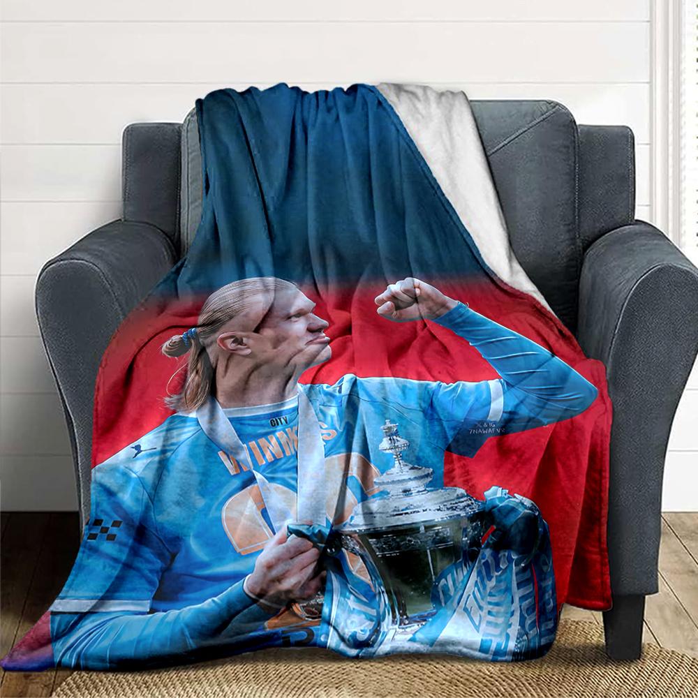 Haaland Norway Football Legend Blankets Flannel Printed Breathable Warm Throw Blanket for Home Office Bedspreads 0708a75