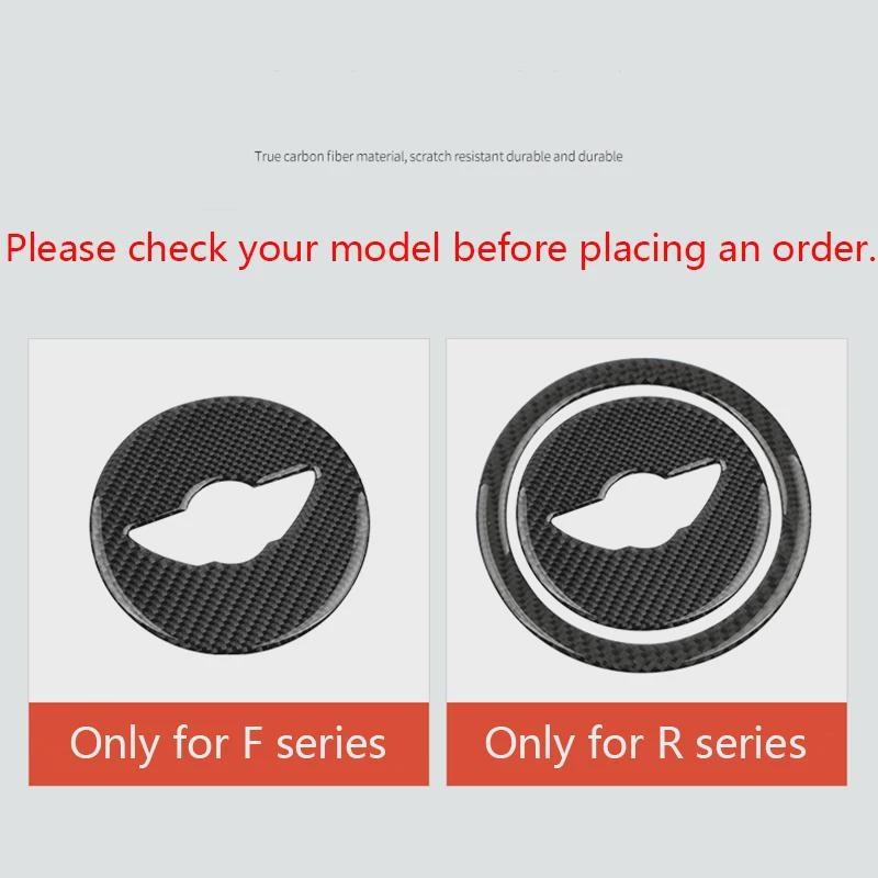 Углеродное волокно, центральная автомобильная наклейка на руль автомобиля для Cooper R55 R56 R60 R61 F55 F56 F60 Clubman Countryman, аксессуары