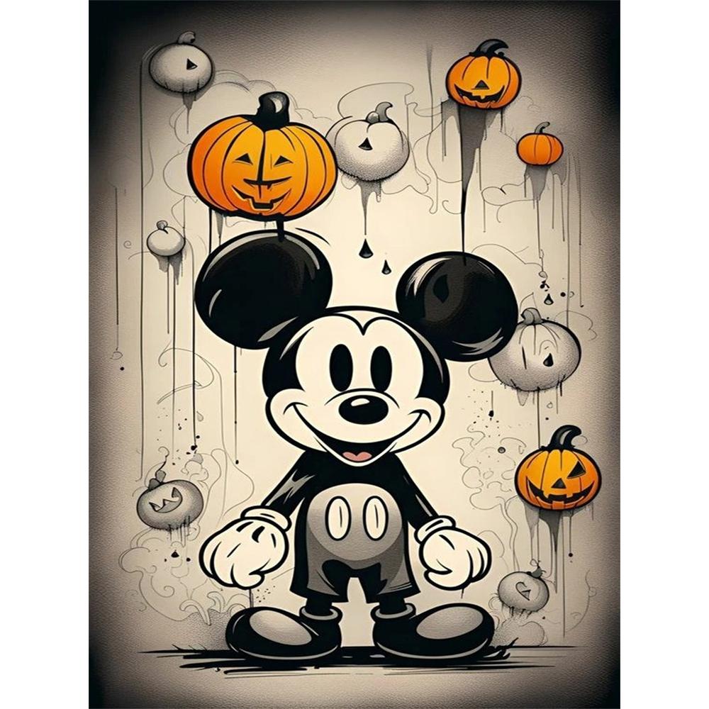Disney Мультяшная Алмазная Живопись Микки Маус Хэллоуин Темный Тренд Арт Иллюстрация 5D DIY Искусство Набор для Вышивания Крестиком Мозаичная Вышивка Домашний Декор Подарок