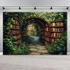 VIKAMA Vine Arch Library Tapestry Study Desk Decor Backdrop Bedroom Headboard Wall Cloth Dorm Renovation Hanging Home Decoration