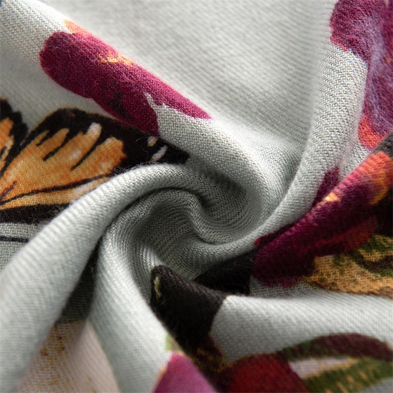 190*65cm High Quality Imitation Cashmere Scarf Autumn Winter Butterfly Printed Warm Shawl Women Gift