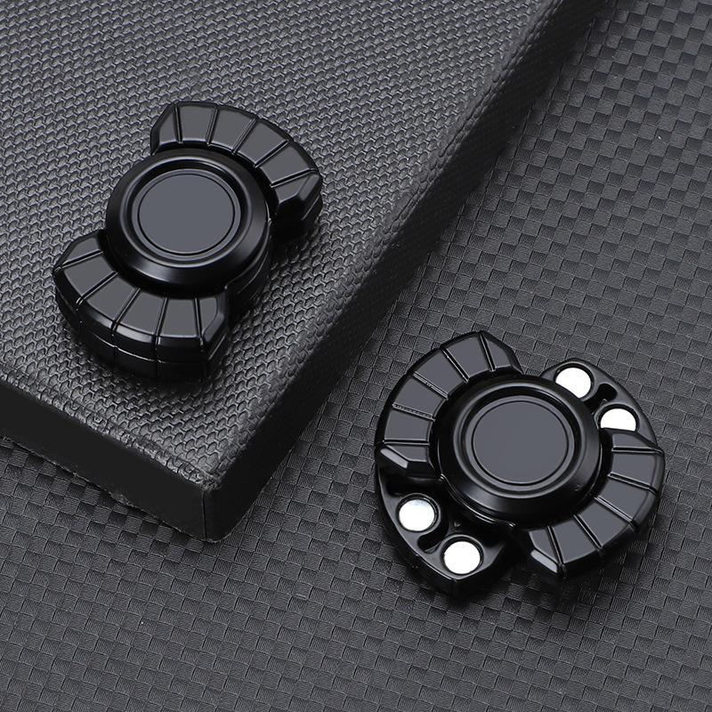 Fidget Spinner Magnetic Push Coin Card Plate Clicker 3In1 Edc Metal Mechanical Slider Sensory Stress Relief Toy Anti Anxiety Men