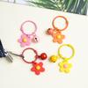 Solid Color Star Flower Charm Keychain Cute Pendant Car Keyring Backpack Decoration Bag Charm Jewelry Gift