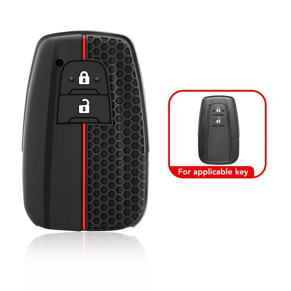 Чехол для автомобильного ключа, защитный силиконовый чехол для ключа, автомобильные аксессуары для Toyota Prius Camry Corolla C-HR CHR RAV4 Prado 2018 2022