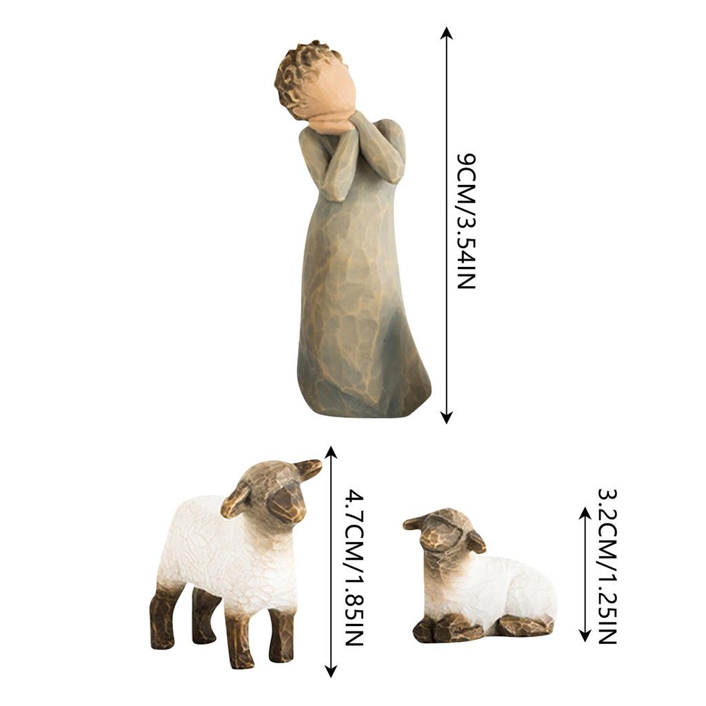 2025 Nativity Character Statue Hand Drawn Decoration Christmas Present Decoración De Habitación