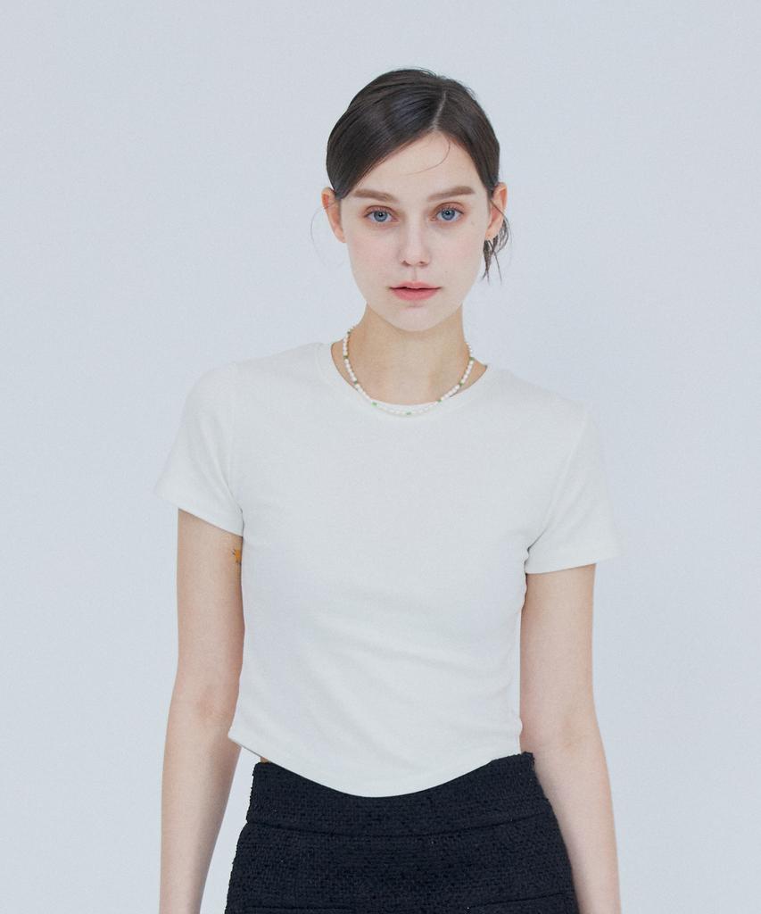 PINBLACK Cotton Crop Short Sleeve T-Shirt (4 Colors)