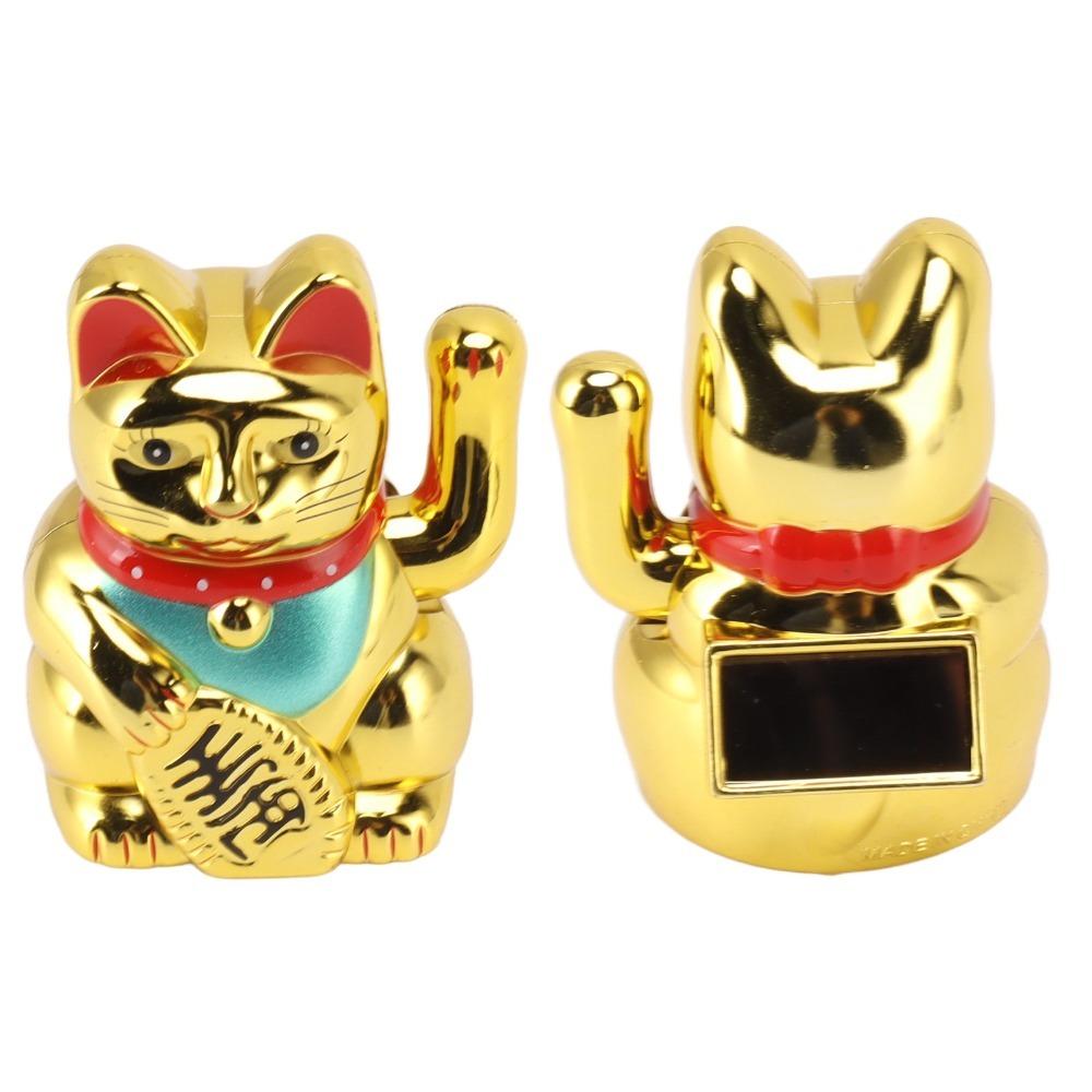 gold Car Dashboard Auspicious Ornament Travel Souvenir Cat Decor Car Interior Decoration
