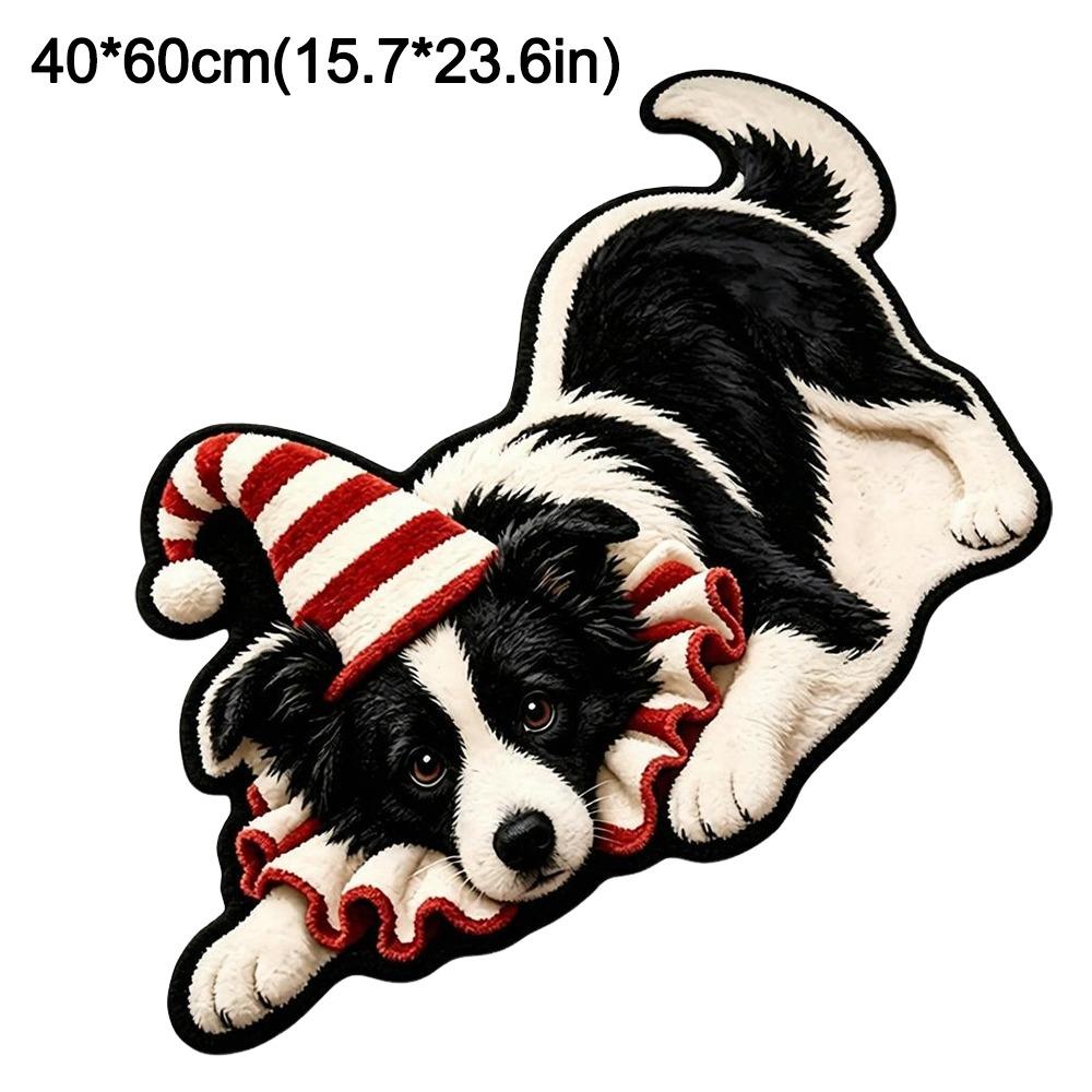 Decorative Carpet Dog Shaped Rug Special-shaped Entryway Mat Cute Animal Floor Mat Bedroom Decor