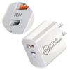 PD30W QC3.0 USB C Зарядное устройство Адаптер питания 2 порта Быстрая зарядка USB C Штекер 30 Вт Выход для нескольких устройств Телефон