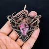Rhodonite Pendant Gemstone Jewelry, 999 Copper Wire Wrapped Handmade Pendant, Latest Design Jewelry