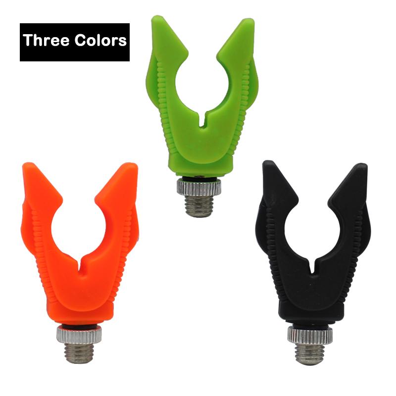 2 шт. подставка для удочки для карпа M3/8 (ЕСЛИ Я) Резиновая головка держателя стержня, резьба из алюминиевого сплава, три цвета для снастей для ловли карпа