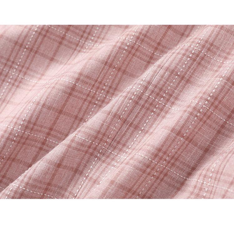 Plaid Yarn-Dyed Stretch Polyester Fabric for Women's Spring/Autumn Suits, Shirts, and Dresses.