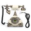 Resin White European Hands Free Bedroom Archaistic Vintage Caller Identification Telephone for Home