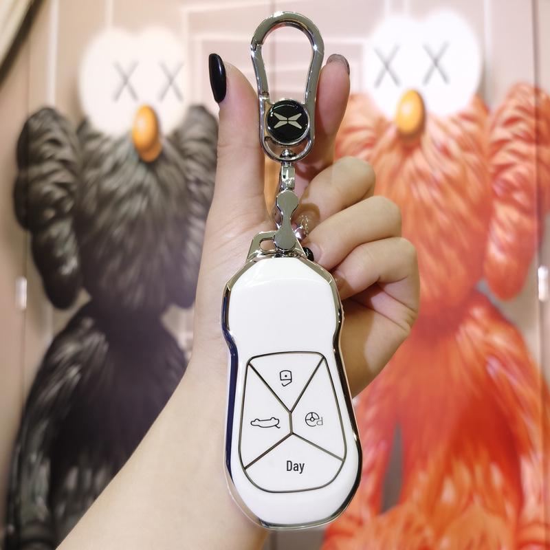 Key Case for 2022 Xpeng P7/P5/G3/G3i - Women's Car Key Shell with Buckle