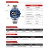 Naviforce NF9197S Роскошные мужские аналоговые цифровые кварцевые часы с двойным дисплеем из нержавеющей стали