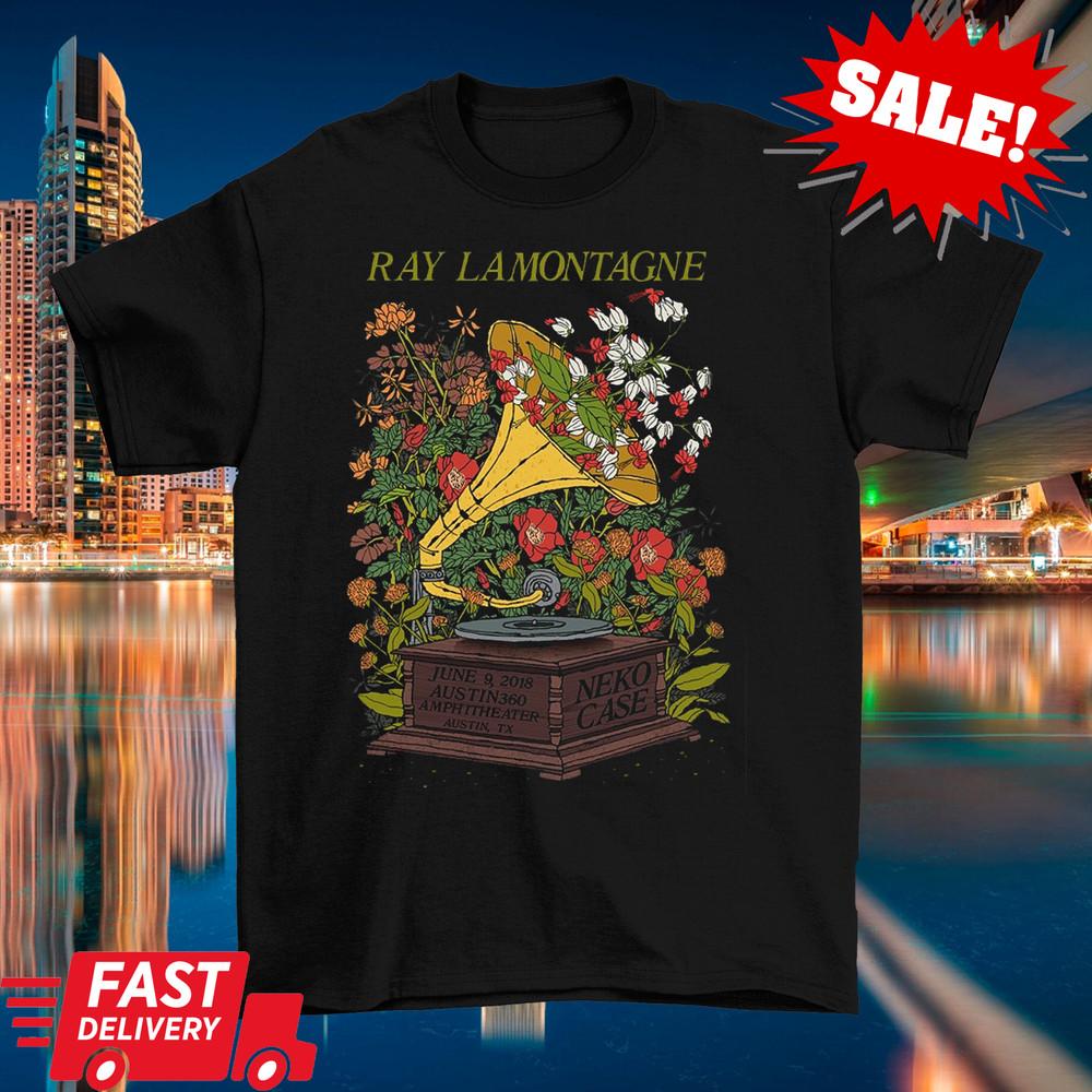 Ray Lamontagne Poster Tour T Shirt Classic Black Unisex S-5XL 1H0343 Unisex T-Shirt