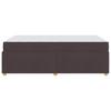 Bed Frame with Mattress Dark Brown 120 x 190 cm Fabric