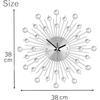 European-style wall clock high-end quartz living room modern interior iron metal silver babys breath diameter 50cm (gold 38cm)