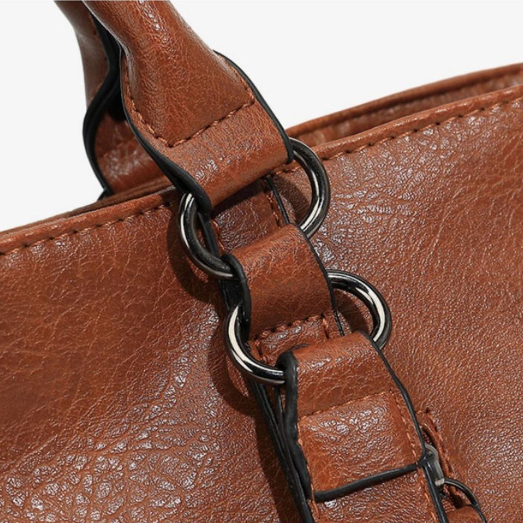 Шикарная сумка-тоут из искусственной кожи с регулируемым ремешком - вместительная повседневная сумка для работы и путешествий