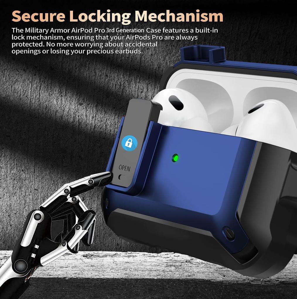 Для Airpods Pro 3 Чехол Чехол с защитной защелкой для Apple Airpod Pro 3 (2025) с Набором для чистки Защита от падений Чехол-накладка для Airpods Pro3