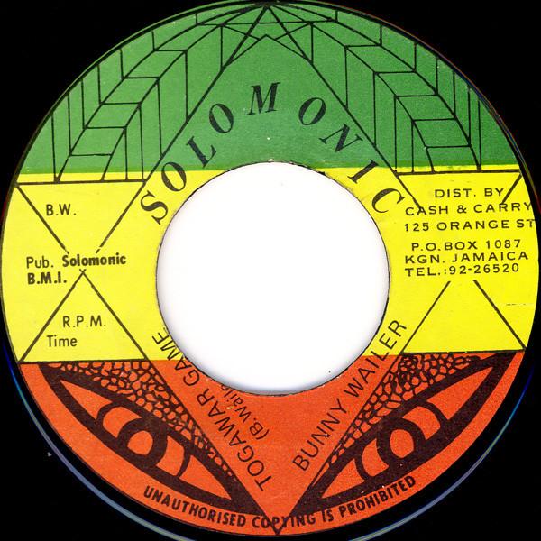7-дюймовая пластинка BUNNY WAILER Togawar Game Crucial NONE Solomonic 1980 Ямайка Регги Ска Даб Б/у