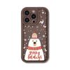 Рождественская шапка медведь для чехла на телефон iPhone17ProMax 17 Apple 16 матовый 14/15 Премиум 13