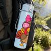 1PC Thanksgiving Turkey Fall Cartoon Print 750ml Color Plastic Sports Water Bottle Leakproof Flip Straw Lid Suitable for Sports Office Home Use